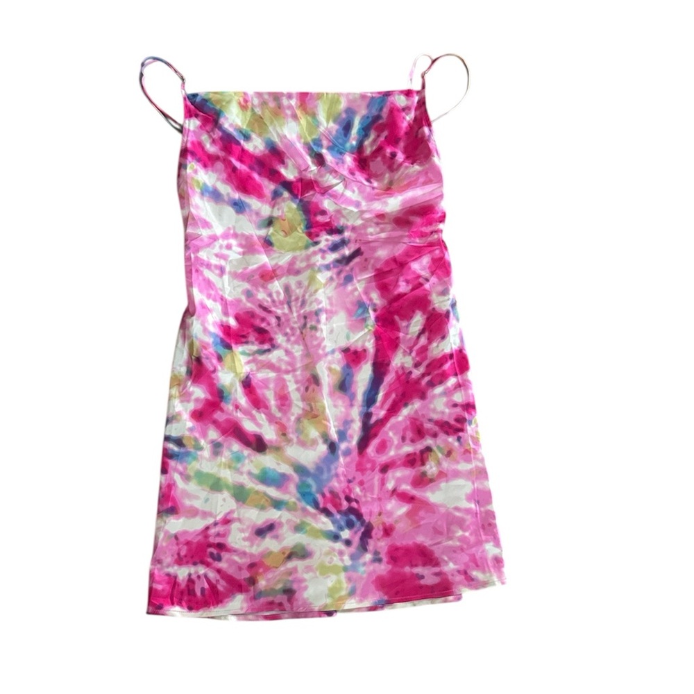 FLYNN SKYE COWL NECK TIE DYE DRESS - SIZE XS